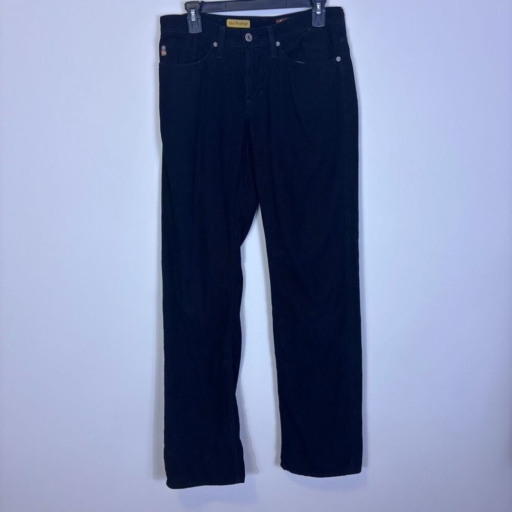 AG Adriano Goldschmied Black Corduroy Pima Cotton The Protege Pants‎ Men's 29
